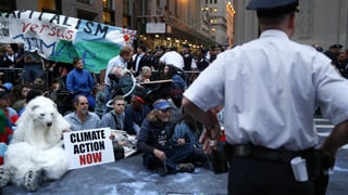 Klima-Protest an der Wall Street.