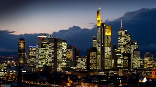 Symbolbild: Skyline von Frankfurt, dem Finanzzentrum Deutschlands.