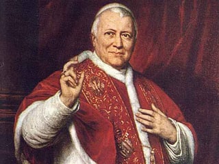 Ein Portrait von Papst Pius IX.