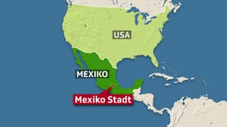 Karte von USA und Mexiko.