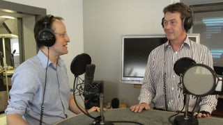 Frank Rutschmann (BFE) und Andrew Walo (CKW) im Gespräch