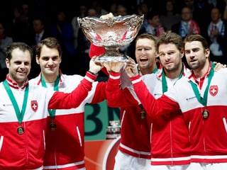 Das Schweizer Davis-Cup-Team.