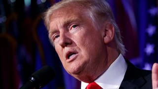Trump bei einer Rede. Trump bei einer Rede.