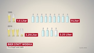Statistik Bier- und Wodka-Konsum