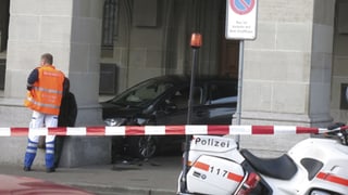 Der Unfallort vor dem Stadthaus.