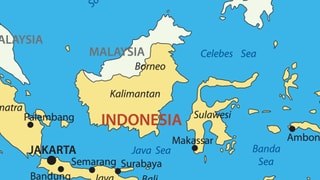 Karte der Insel Borneo