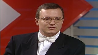 Rückblick: Claude Longchamp im Abstimmungsstudio am 17. Mai 1992. 