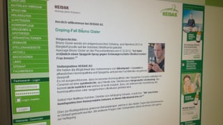 Blick auf die Website der Firma Heidak - sie nimmt zum Fall Gisler Stellung. Blick auf die Website der Firma Heidak - sie nimmt zum Fall Gisler Stellung.