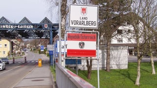 Grenzübergang Schweiz - Österreich.