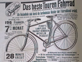 Werbeinserat für Tourenfahrrad aus Schweizer Illustrierten, 1914
