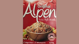 Verpackung Alpen-Müsli. Verpackung Alpen-Müsli.