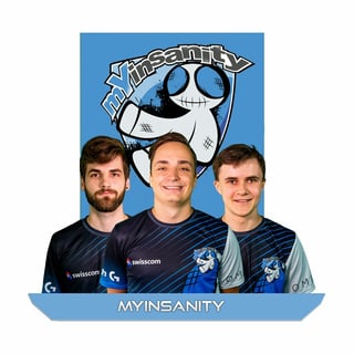 Team mYinsanity mit Logo und Fotos