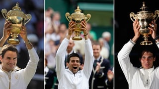 Roger Federer, Novak Djokovic und Rafael Nadal. Roger Federer, Novak Djokovic und Rafael Nadal.