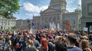Demo in Bern.