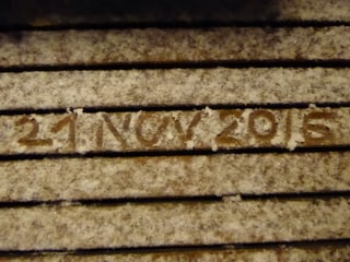 Das Datum im Schnee.