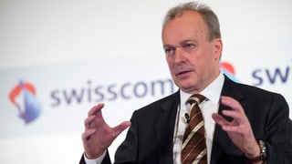 CEO der Swisscom an einer Medienkonferenz. 