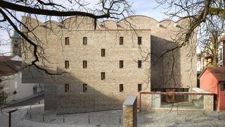 Fassade des neuen Kunstmuseums in Ravensburg.