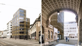 Modellaufnahmen des geplanten Gebäudes für das Amt für Umwelt und Energie in Basel