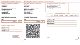 Einzahlungsschein. Einzahlungsschein.