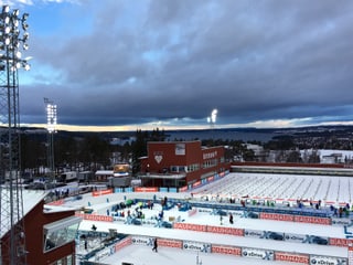 Blick über die Wettkampfanlage in Östersund.