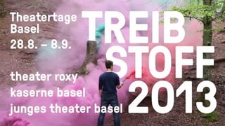 Das Logo von "Treibstoff 2013" auf rosa Hintergrund.
