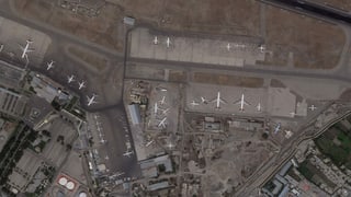 Satelitenaufnahme des Flughafens Kabul.