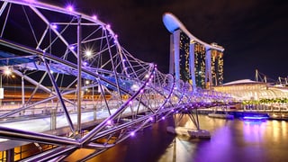 Hängebrücke in Singapur.