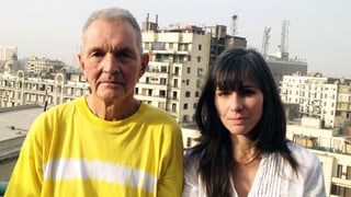 Duri Galler und Elvira Isenring auf dem Balkon in Kairo. Duri Galler und Elvira Isenring auf dem Balkon in Kairo.