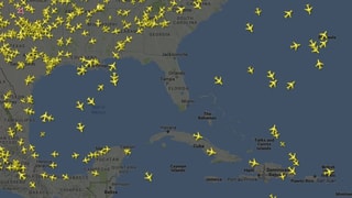 Im Moment fliegt kein einziges Flugzeug über Florida.