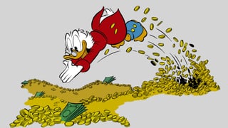 Dagobert Duck ist sicher der reichste und beliebteste Erpel der Welt.