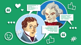 Illustration von Beethoven und seinem Arzt
