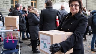 SP-Ständerätin Anita Fetz bei der Einreichung der Unterschriften im Dezember 2017. SP-Ständerätin Anita Fetz bei der Einreichung der Unterschriften im Dezember 2017.