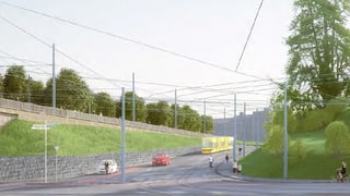 Visualisierung der neuen Tramverbindung.