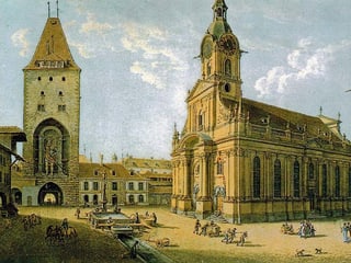Eine Zeichnung zeigt den Christoffelturm. 