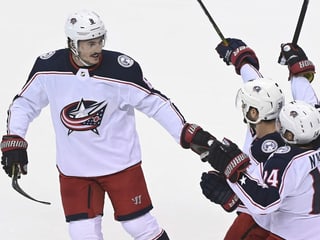 Jubel bei den Blue Jackets. Jubel bei den Blue Jackets.