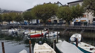 Blick auf die Uferpromenade in Ascona. Blick auf die Uferpromenade in Ascona.