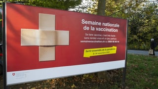 Ein Plakat zur nationalen Impfwoche.