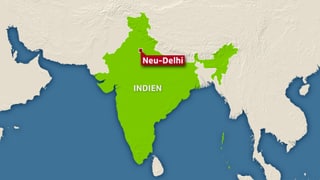 Karte von Indien mit Neu-Delhi