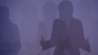 Der Schatten von Angela merkel auf einer violetten Wand. Der Schatten von Angela merkel auf einer violetten Wand.