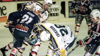 Die Rochester Americans bei ihrem letzten Auftritt am Spengler Cup im Spiel gegen Leksands.