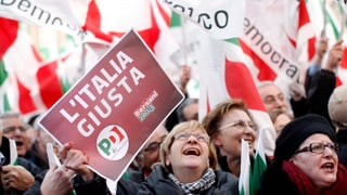 Wahlkampfveranstaltung der Sozialdemokraten von Pier Luigi Bersani
