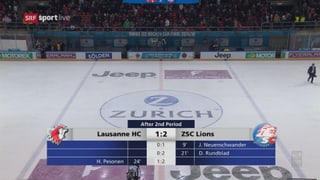 Das Resultat nach 2 Dritteln: Lausanne liegt 1:2 zurück.