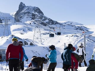 Blick auf das Klein Matterhorn. Blick auf das Klein Matterhorn.