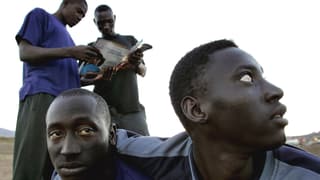 Vier Flüchtlinge aus Afrika