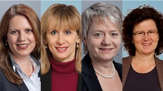Chantal Galladé, Priska Seiler Graf, Jacqueline Fehr und Sabine Sieber Hirschi.
