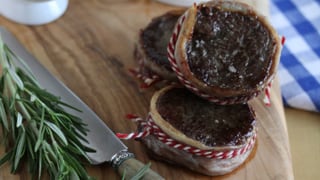 Hauptgang: Tournedos mit Kartoffelgratin und Morchelsauce