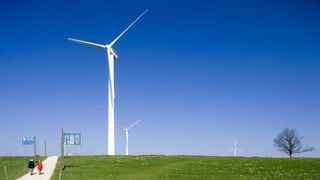 Symbolbild: Windturbine auf dem Mont Crosin im Berner Jura. Symbolbild: Windturbine auf dem Mont Crosin im Berner Jura.