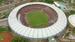 Eien Luftaufnahme des Fussballstadions Maracana in Rio de Janeiro. Eien Luftaufnahme des Fussballstadions Maracana in Rio de Janeiro.