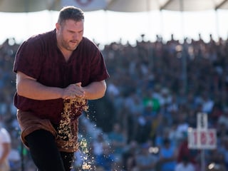 Christian Stucki bei der Vorbereitung