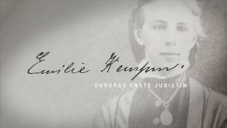 Emilie Kempin-Spyri (1853-1901) war die erste Frau, die in Zürich als Juristin promoviert wurde und habilitierte. Emilie Kempin-Spyri (1853-1901) war die erste Frau, die in Zürich als Juristin promoviert wurde und habilitierte.
